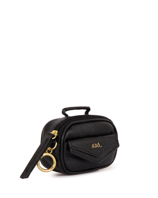 Mini Bag Charm Brick Couro Adô Cor Preto