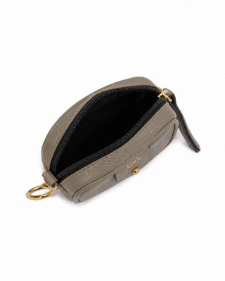 Mini Bag Charm Cla Couro Adô Cor Cinza Fendi