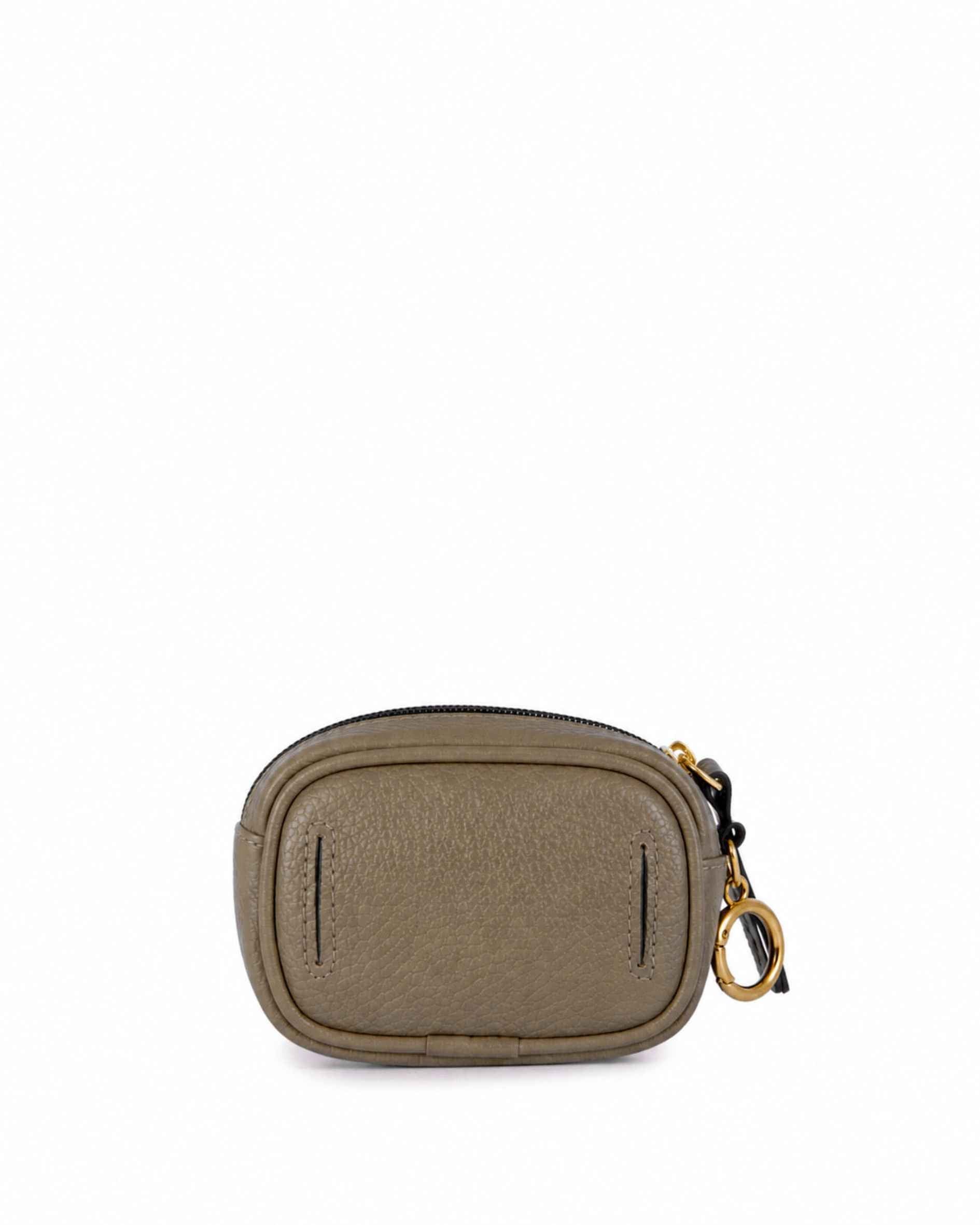 Mini Bag Charm Cla Couro Adô Cor Cinza Fendi