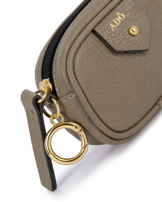 Mini Bag Charm Cla Couro Adô Cor Cinza Fendi