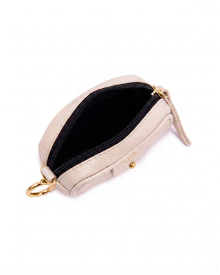 Mini Bag Charm Cla Couro Adô Cor Creme Brulee