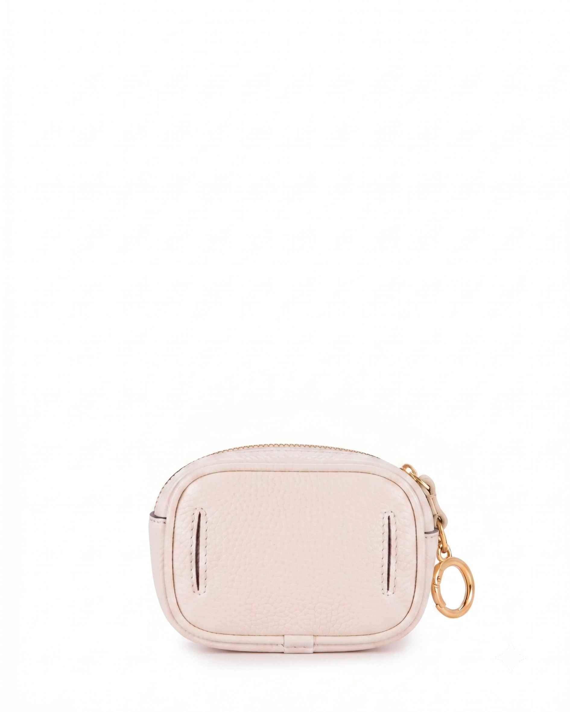 Mini Bag Charm Cla Couro Adô Cor Creme Brulee