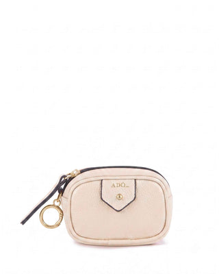 Mini Bag Charm Cla Couro Adô Cor Creme Brulee