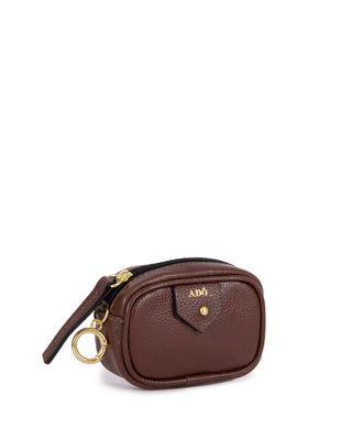 Mini Bag Charm Cla Couro Adô Cor Marrom Cacau