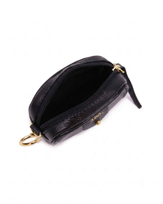 Mini Bag Charm Cla Couro Adô Cor Preto