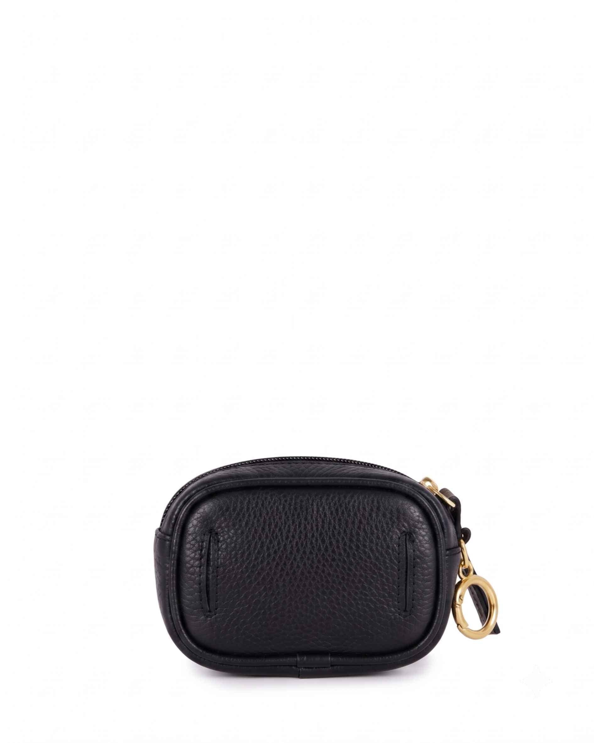 Mini Bag Charm Cla Couro Adô Cor Preto