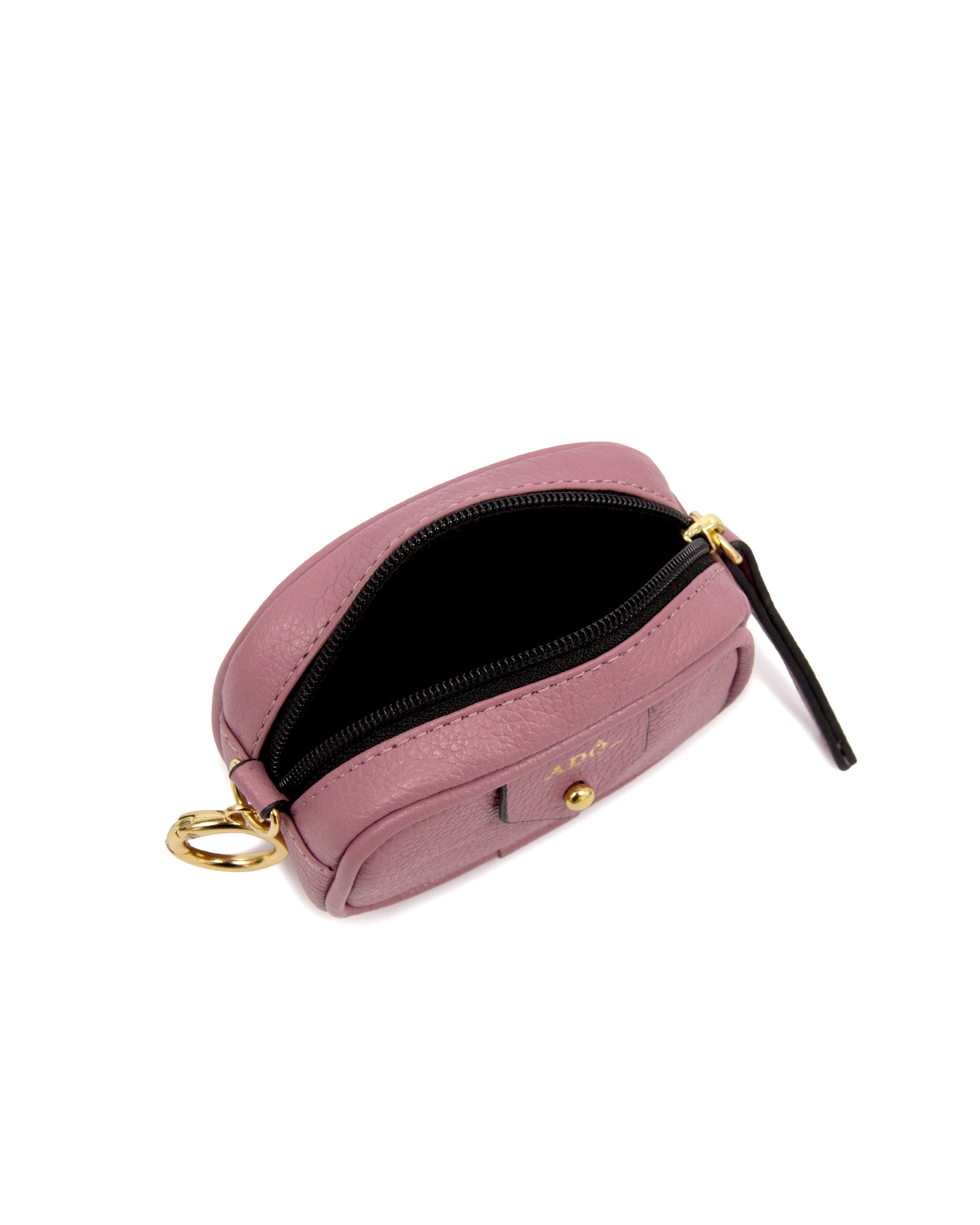 Mini Bag Charm Cla Couro Adô Cor Rosa Mauve
