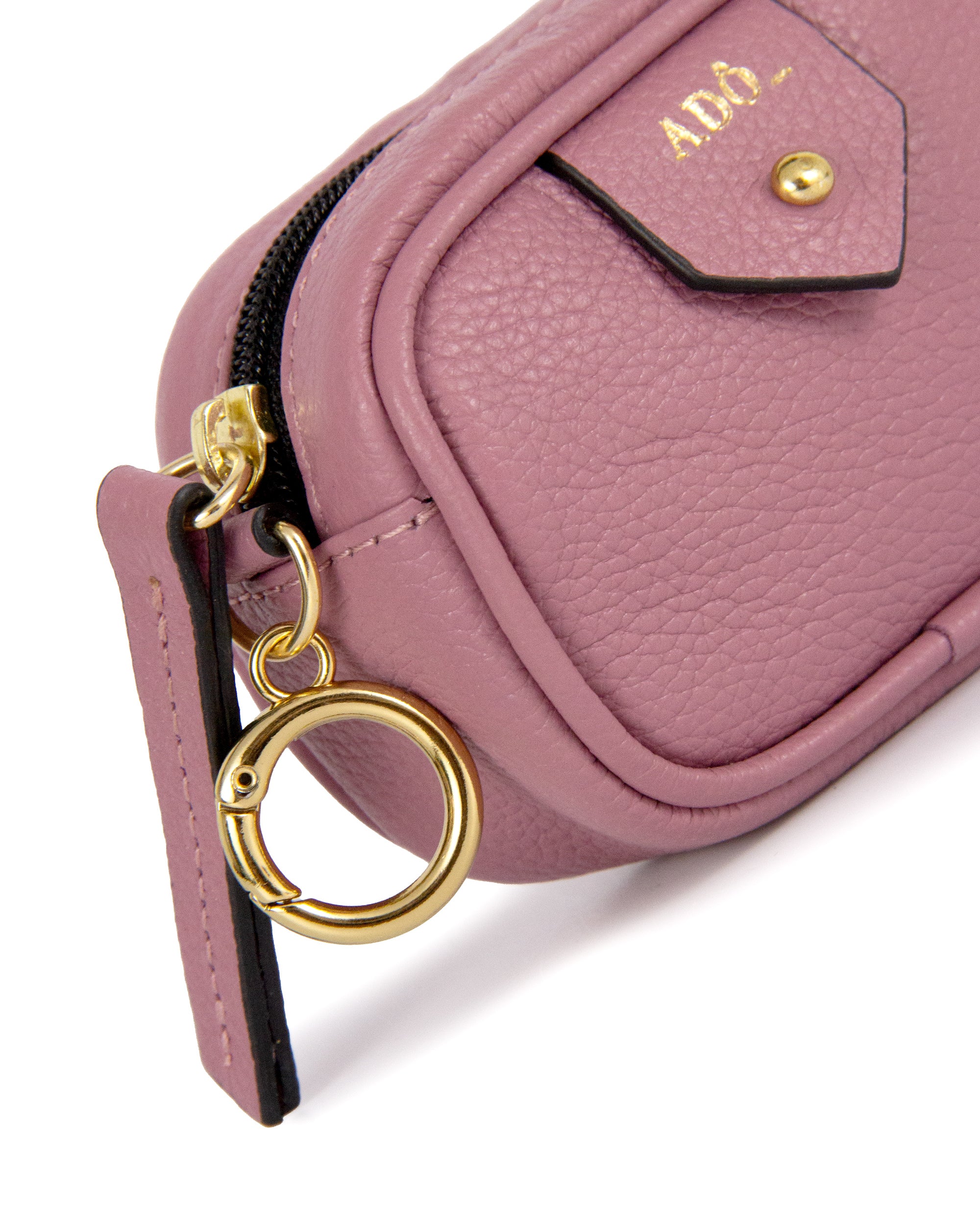 Mini Bag Charm Cla Couro Adô Cor Rosa Mauve