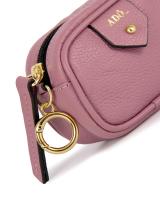 Mini Bag Charm Cla Couro Adô Cor Rosa Mauve