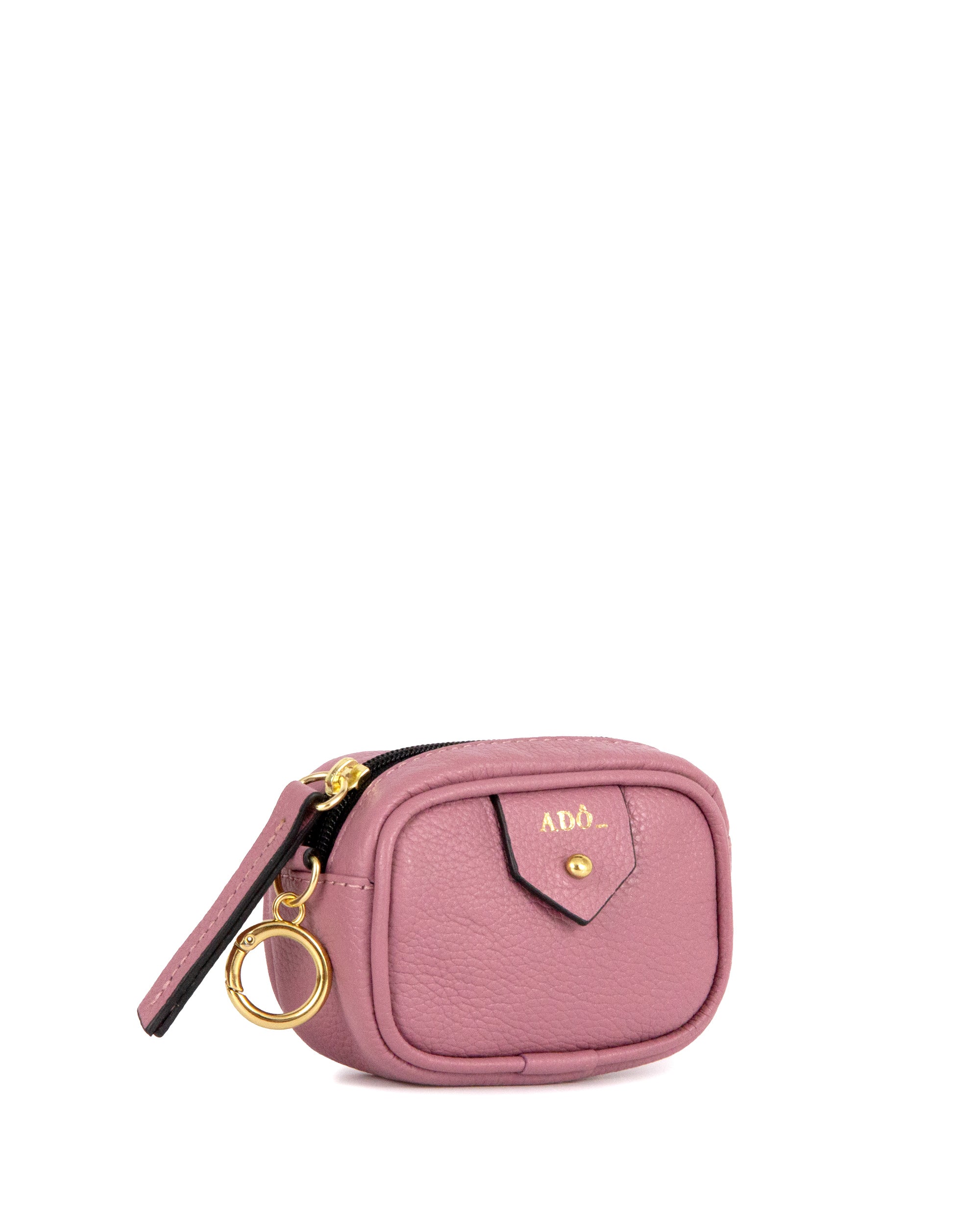 Mini Bag Charm Cla Couro Adô Cor Rosa Mauve