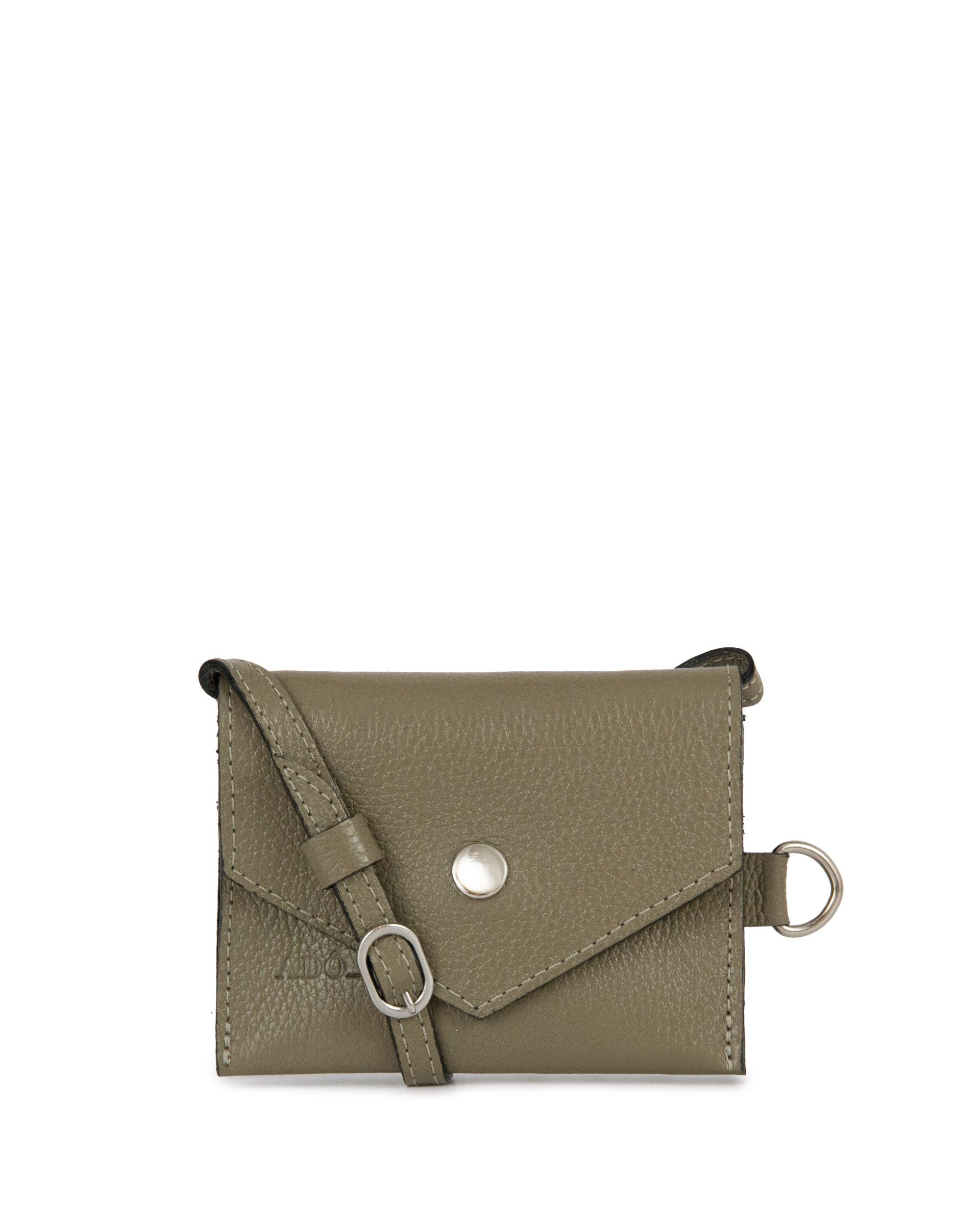 Mini Bolsa Cartucha Couro Adô Cor Cinza Fendi