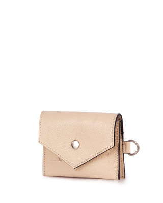 Mini Bolsa Cartucha Couro Adô Cor Creme Brulee