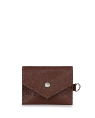 Mini Bolsa Cartucha Couro Adô Cor Marrom Cacau