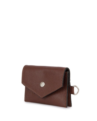 Mini Bolsa Cartucha Couro Adô Cor Marrom Cacau