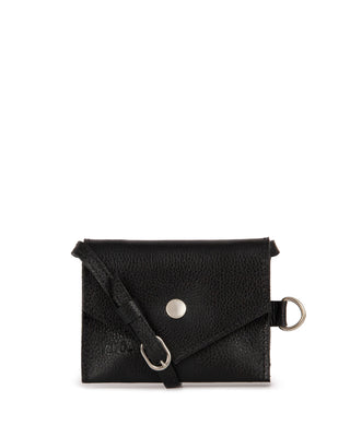 Mini Bolsa Cartucha Couro Adô Cor Preto