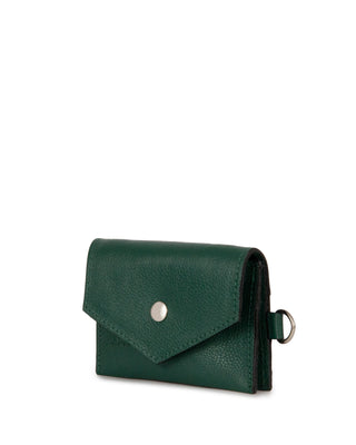 Mini Bolsa Cartucha Couro Adô Cor Verde Noturno