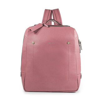 Mochila Block Grande Couro Adô Cor Rosa Mauve