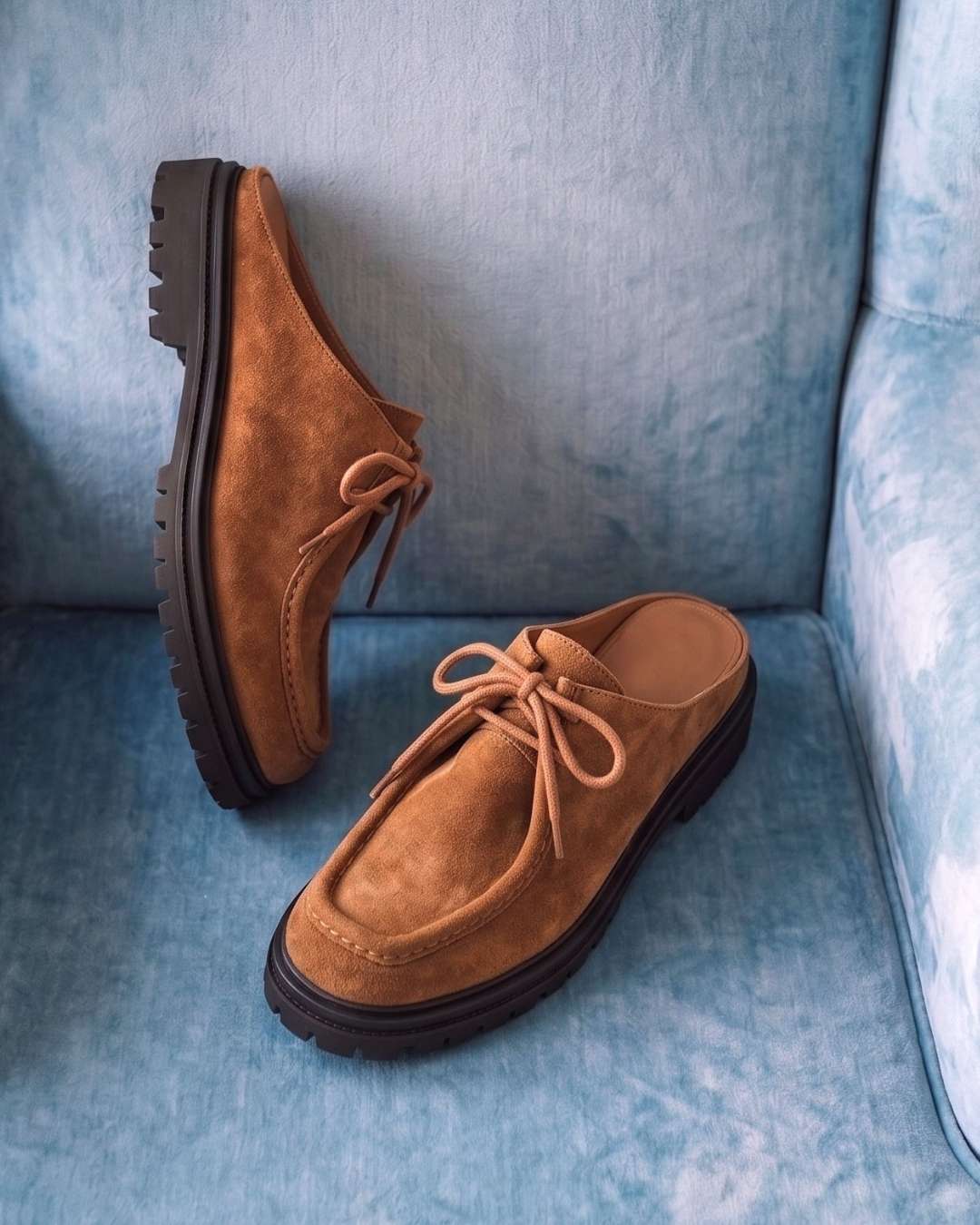 Mule Colette Camurça Adô Cor Marrom Whisky