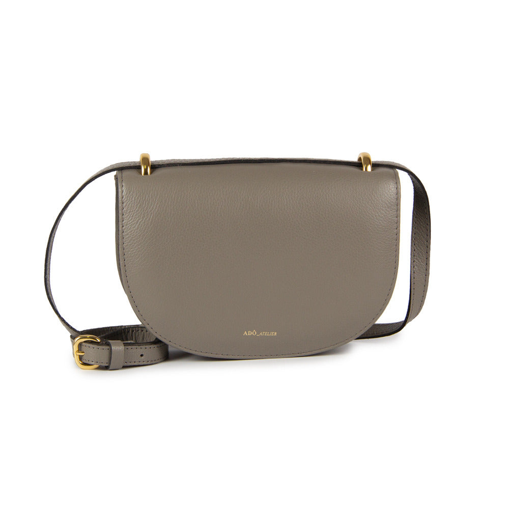 BOLSA OLI PEQUENA COURO ADÔ COR CINZA FENDI