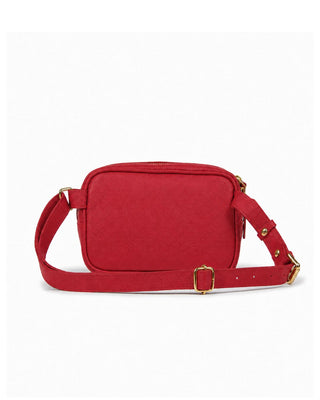 Pochete Cla Couro Adô Cor Vermelho Rubi