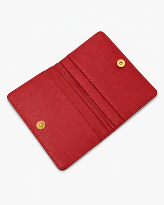 Porta Passaporte Couro Adô Cor Vermelho Rubi