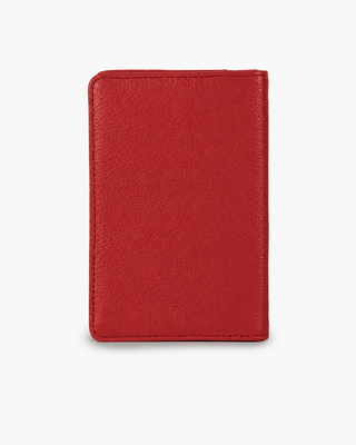 Porta Passaporte Couro Adô Cor Vermelho Rubi