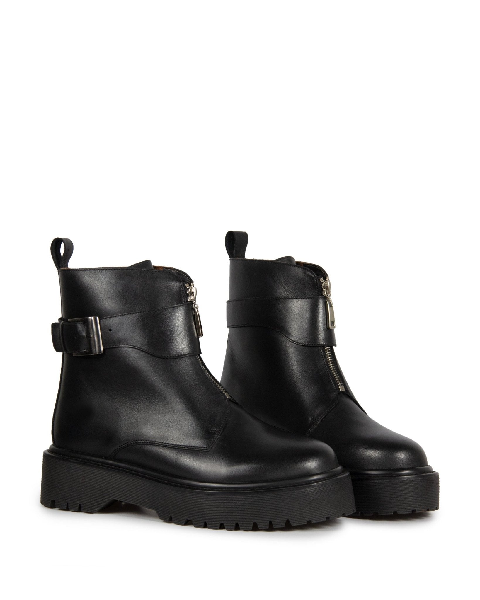 Bota Coturno Collab Lu Ferreira Couro Adô Cor Preto - ADÔ