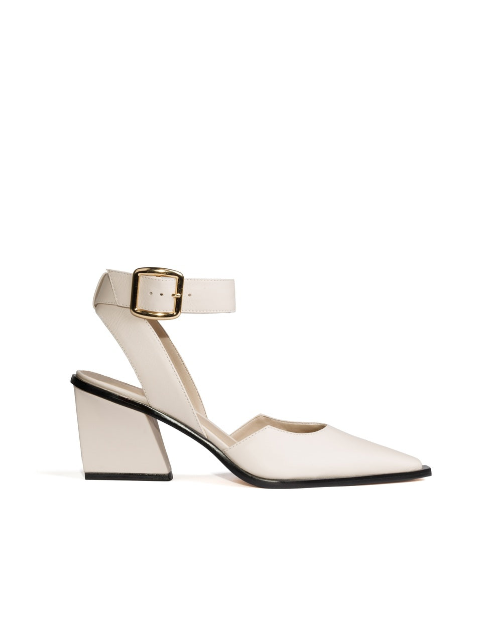 Scarpin Lygia Couro Adô Cor Branco Latte