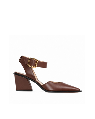 Scarpin Lygia Couro Adô Cor Marrom Cacau